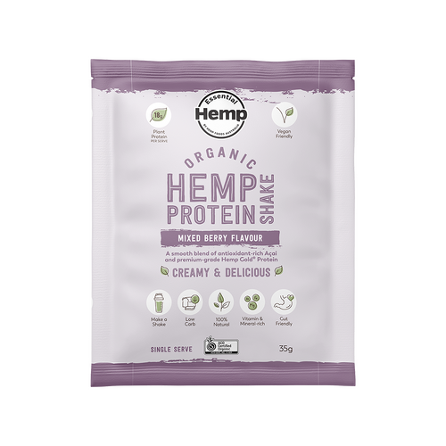 Organic Hemp Protein Mixed Berry & Açai 35g Single Serve