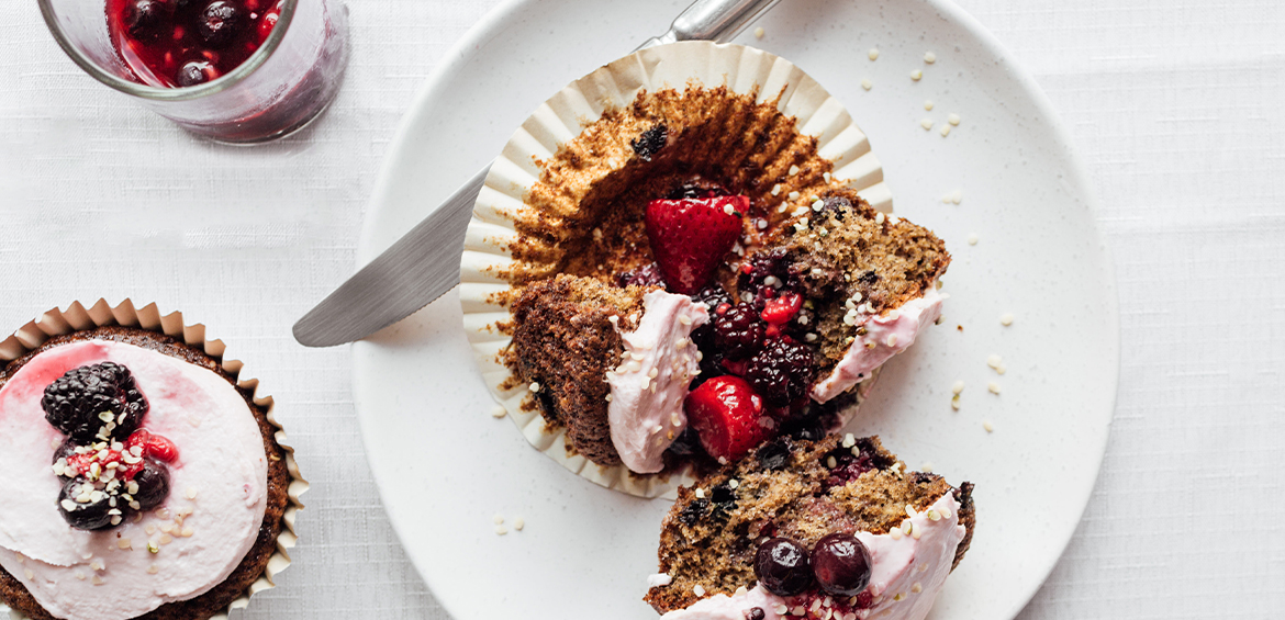 Hemp & Mixed Berries Cupcake image