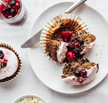 Hemp & Mixed Berries Cupcake